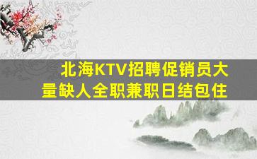 北海KTV招聘促销员大量缺人全职兼职日结包住